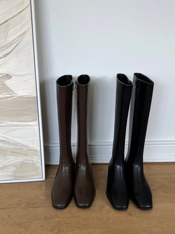 (3cm) Knee-high heeled boots