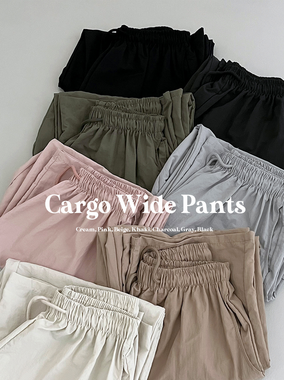 Cargo wide pants